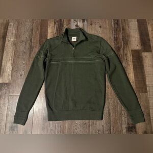 Dale of Norway Geilo Men's 1/4 Zip Sweater Dark Green Size XS
